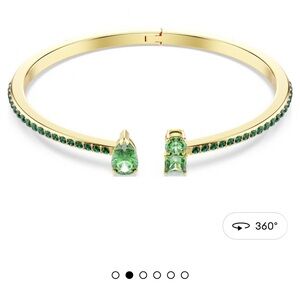 SOLD -Elegant Swarovski Gold and Green Gemstone Bracelet